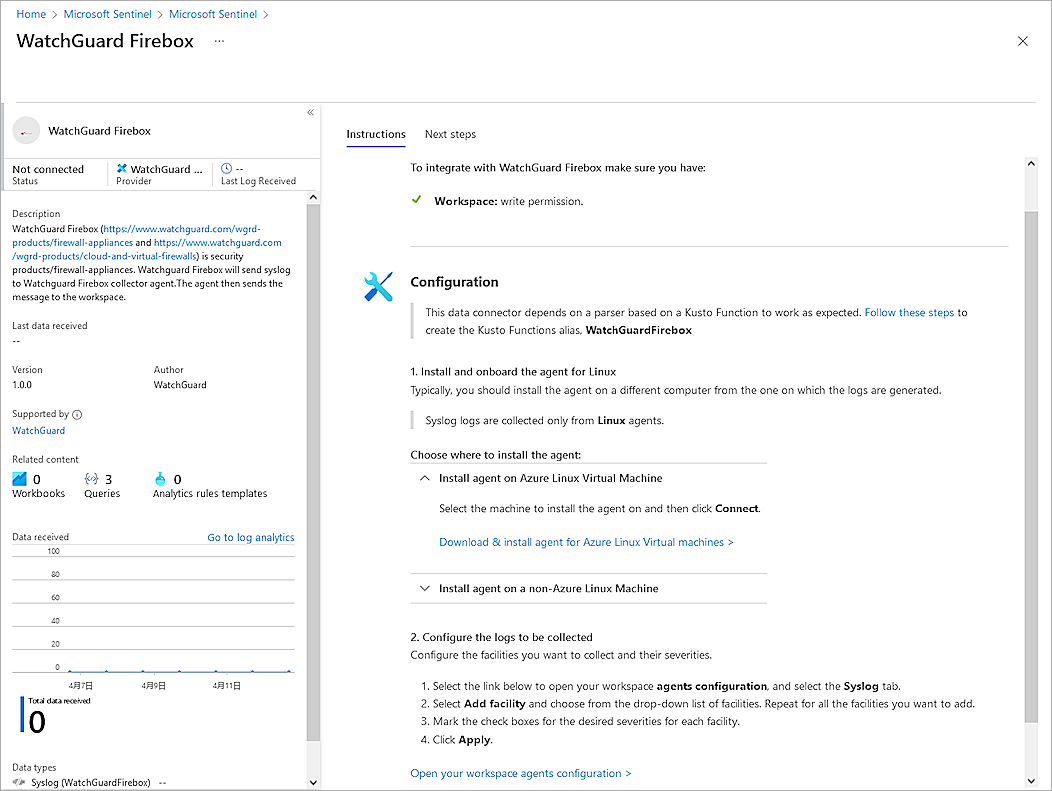 Screenshot of the WatchGuard Firebox configuration in Microsoft Azure
